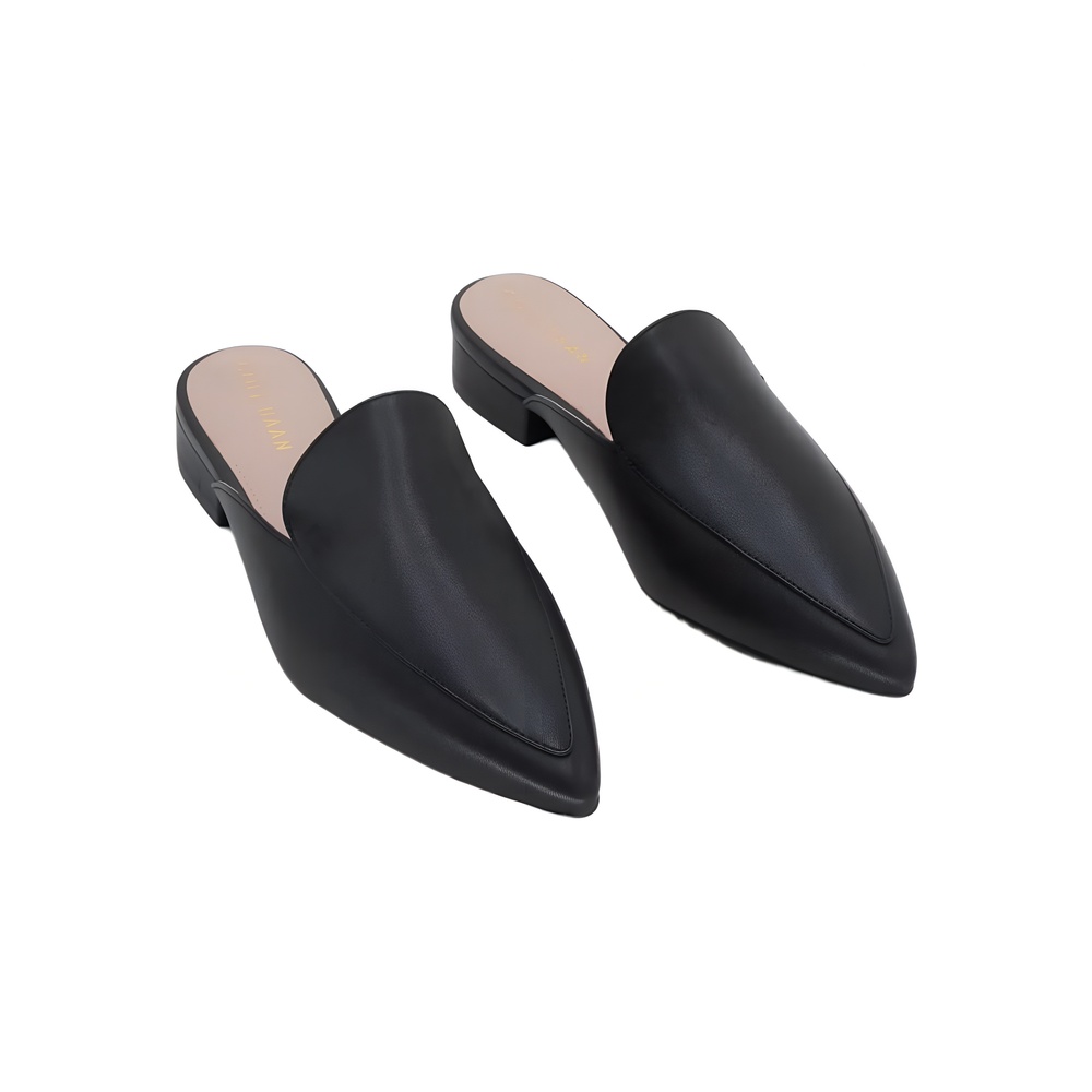 Cole Haan Piper Mules Black Leather Size 6.5M